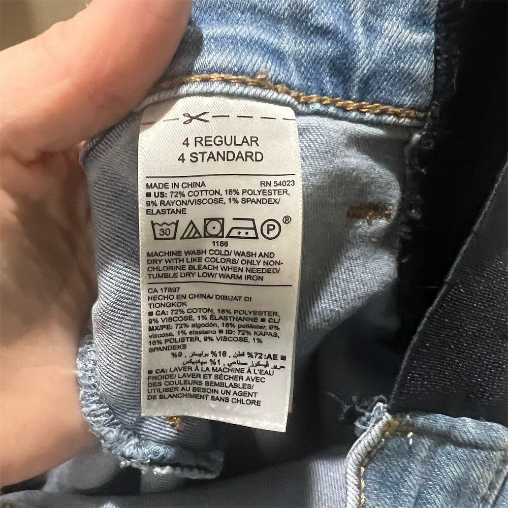 Old Navy Skinny Jeans Womens Size 4 Blue Light Wash Mid Rise Stretch - Picture 6 of 7